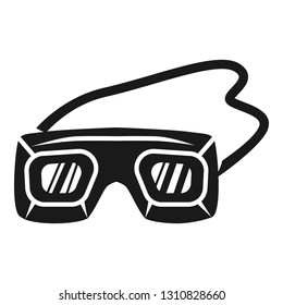 Welding glasses icon. Simple illustration of welding glasses vector icon for web design isolated on white background