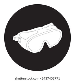 Welding glasses icon vector illustration symbol design