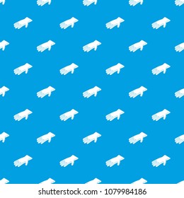 Welding gloves pattern vector seamless blue repeat for any use