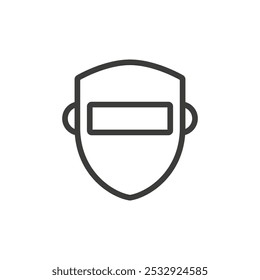 Icono de gafas de soldadura Logotipo de Vector de contorno simple