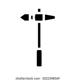 vector de icono de glifo martillo soldador. signo martillo soldador. símbolo de contorno aislado ilustración negra