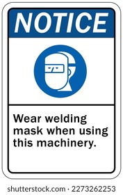 Welding hazard sign and labels
