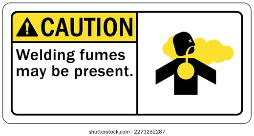 Welding hazard sign and labels