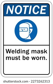 Welding hazard sign and labels