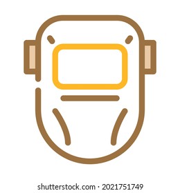 welding helmet color icon vector. welding helmet sign. isolated symbol illustration