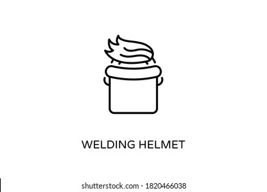 Welding Helmet icon in vector. Logotype
