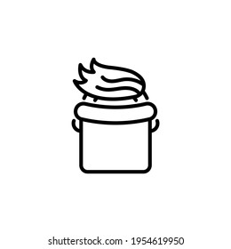 Icono del casco de soldadura en vector. Logotipo