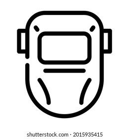 welding helmet line icon vector. welding helmet sign. isolated contour symbol black illustration