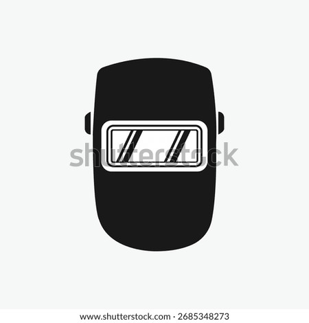 Welding Helmet, Welding mask, Protective Welding icon vector