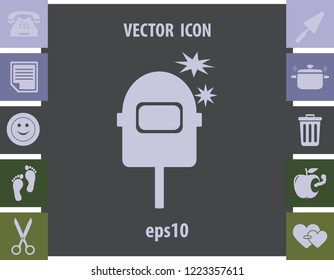 welding helmet, vector design element