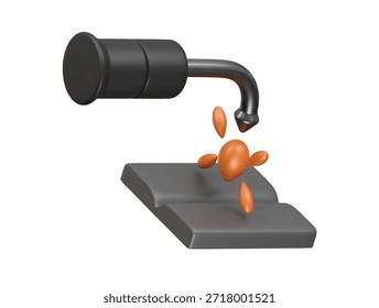ícone de soldagem renderização de ilustração 3d