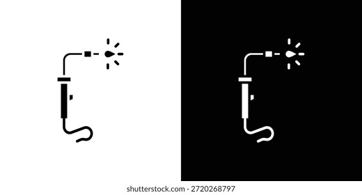 Ícone de solda. Ícone de design simples em preto e branco