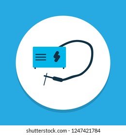 Welding icon colored symbol. Premium quality isolated brazing element in trendy style.