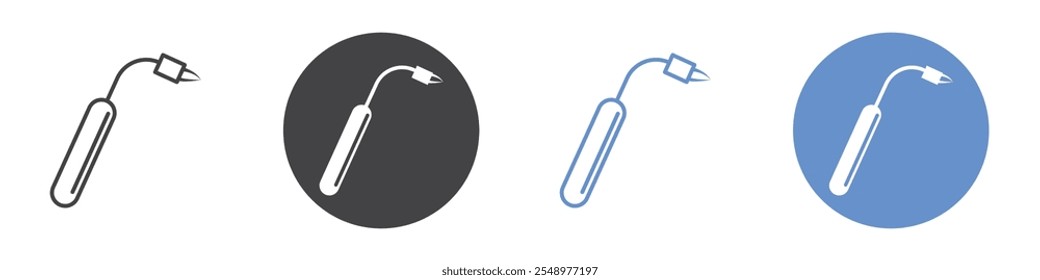 Welding icon flat line symbol set.