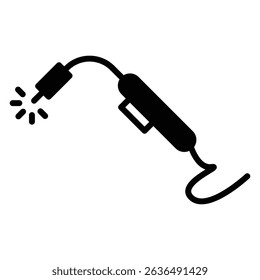 Welding icon Flat outline fill black and white