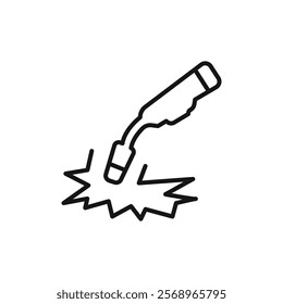 Welding icon Isolated flat vector in outline