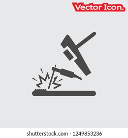 welding icon isolated sign symbol and flat style for app, web and digital design. Vector illustration.