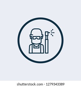 welding icon isolated sign symbol and flat style for app, web and digital design. Vector illustration. - Vector