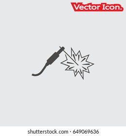 welding icon isolated sign symbol and flat style for app, web and digital design. Vector illustration.