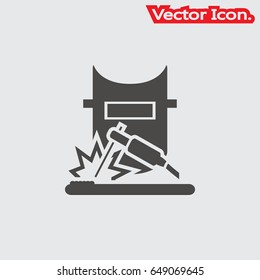 welding icon isolated sign symbol and flat style for app, web and digital design. Vector illustration.