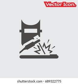 welding icon isolated sign symbol and flat style for app, web and digital design. Vector illustration.