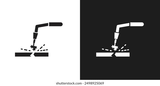 Welding icon line art vector