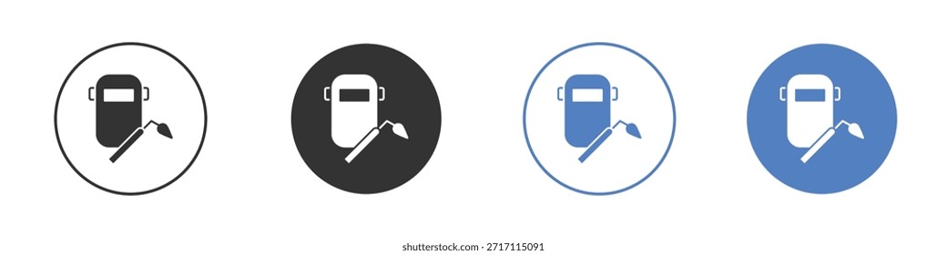 Conjunto de pictogramas de ícone de soldadura. Designs de ícone de vetor