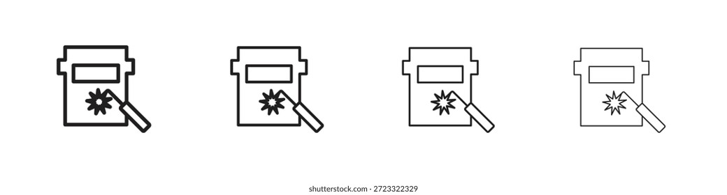 Welding icon set, Illustration, Black