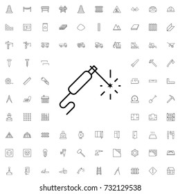 Welding icon. set of outline construction icons.