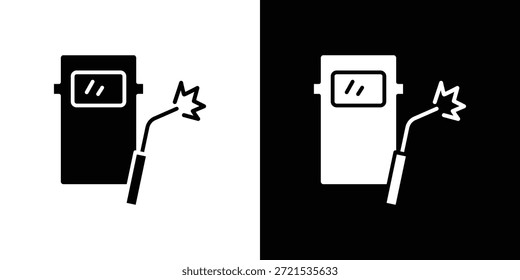 ícone de solda silhueta vetor plana ilustração design pack.