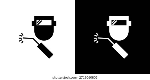 Icono de soldadura. Pictograma simple de alta calidad. Estilo sólido moderno