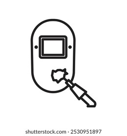 Welding icon Thin line flat illustration