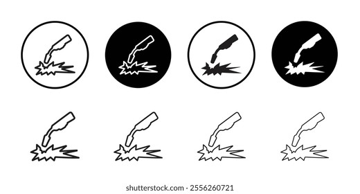 Welding icon Thin line vector illustration set