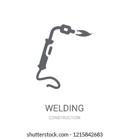 Welding icon. Trendy Welding logo concept on white background from Construction collection. Suitable for use on web apps, mobile apps and print media.