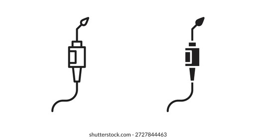 Icono de soldadura. Ilustración vectorial, plano y carrera