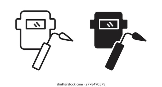 Welding icon vector illustration logo template in filled, outline