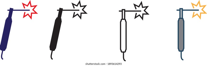 Welding icon, vector line illustration	