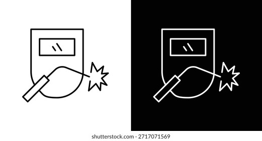 ícone de solda vetor logotipo contorno. símbolos de linha fina