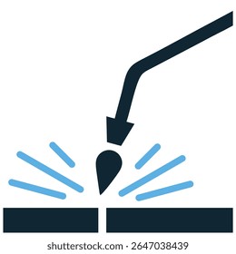 Welding icon vector, representing metal joining, fabrication, and industrial processes. Ideal for manufacturing, construction, repair services, and skilled craftsmanship with metal.