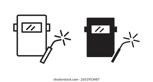 Vetor de ícone de solda, Símbolo, ilustrações de logotipo