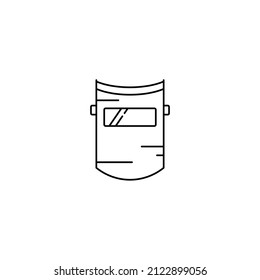 Icono de soldadura. Símbolo de la profesión de soldadura - Plantilla de logotipo vectorial.
Icono de línea de máscara de soldadura. estilo lineal