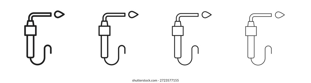 Iconos de soldadura diseñados en estilo de contorno, línea y carrera