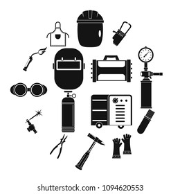 Welding icons set. Simple illustration of 16 welding vector icons for web