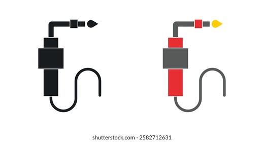 Welding icons set vectors black and colored style