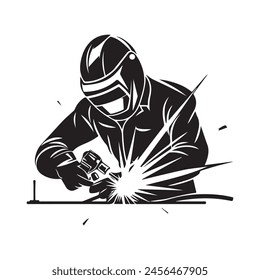 Welding Image logo design Vector Image Isolated on white