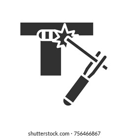 welding iron. monochrome icon