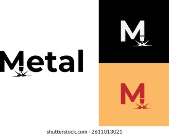 welding logo, metal logo with vector file