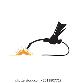 Diseño de Vector de logotipo de soldadura, ilustración de icono de soldadura