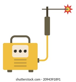 welding machine flat clipart vector illustration