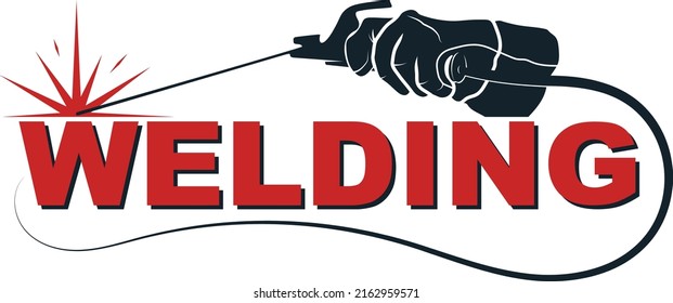 Welding Machine Hand Symbol Welder Welding Stock Vector (Royalty Free ...